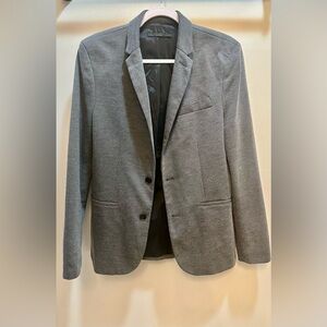 Zara Daily Ritual Textures Men's Gray Two Button Twill Blazer Size M